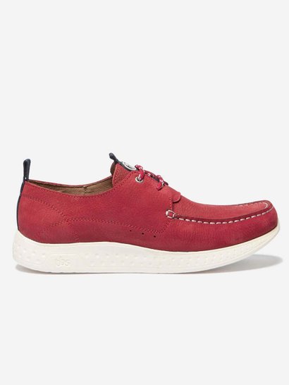 Chaussures Bateau Homme Confort Purefoam® Cuir Rouge