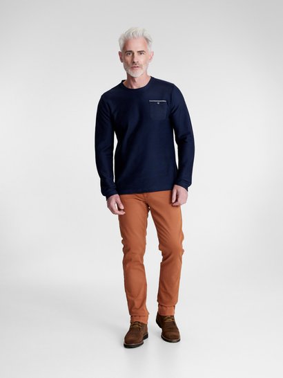 Tee-Shirt Homme Manches Longues Marine