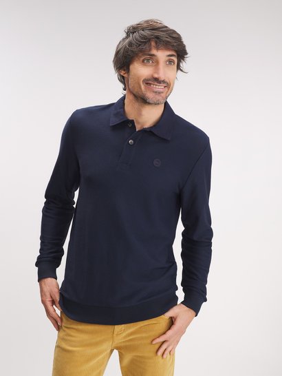 Polo Homme Manches Longues Marine
