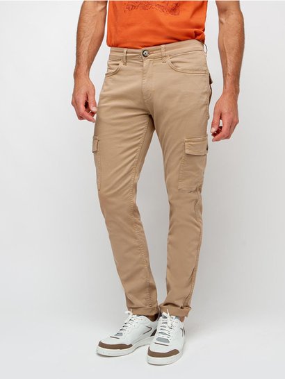 Pantalon Cargo Homme Coton Biologique Beige