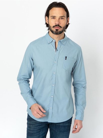 Chemise Homme Coton Biologique Bleu