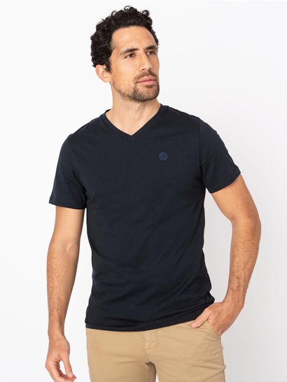 Tee-Shirt Homme Col V Coton Biologique Marine