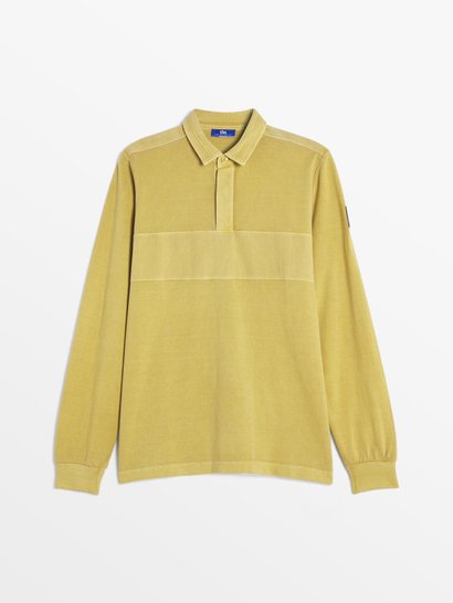 Polo Homme Manches Longues Jaune