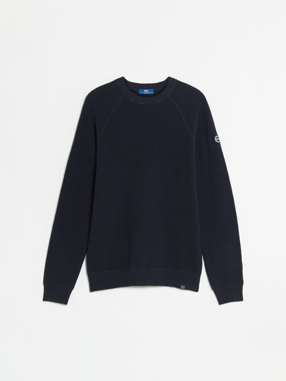 Pull Homme Col Rond Marine