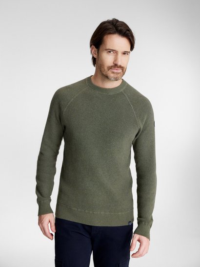 Pull Homme Col Rond Vert