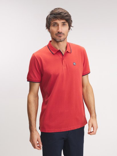 Polo Homme Manches Courtes Rouge