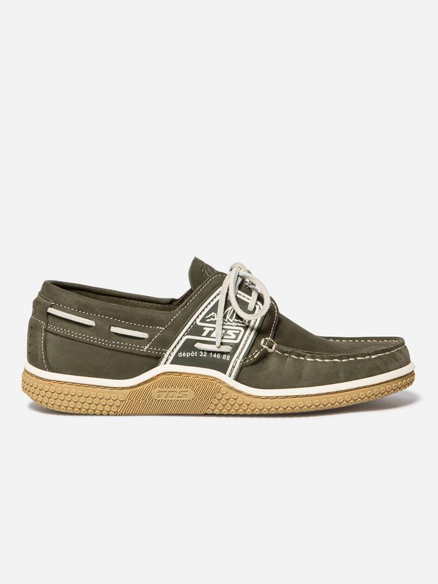 Chaussures bateau homme cactus et miel GLOBEK