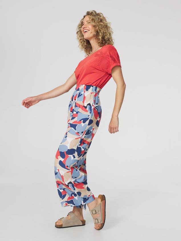 Pantalon Femme Imprimés Exclusif TBS Bleu AGLEAPAN
