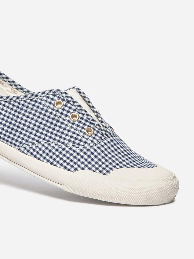 Tennis en toile femme vichy marine OPALINE