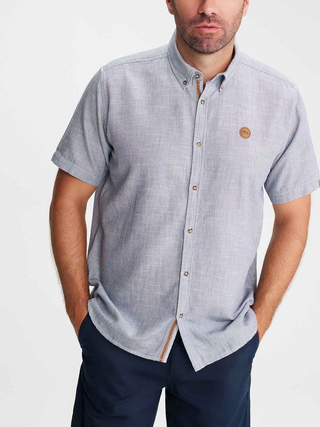 Chemise Mountain Warehouse à Carreaux Blanc/gris/rouge - Manches Courtes Homme XXL