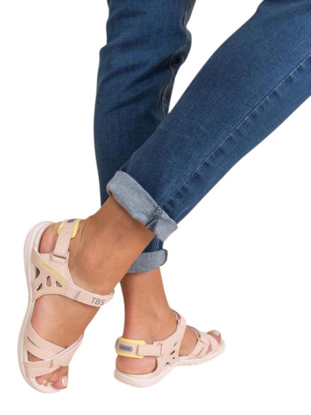 Women's flat sandals Nude TREKKER