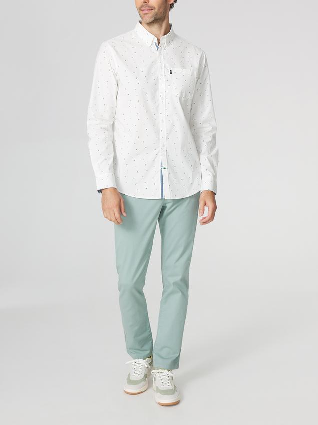 Chemise Homme Coupe Regular Motif Fantaisie Blanc TARICCHE