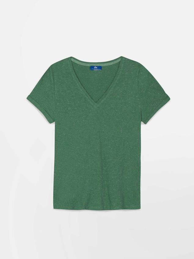 T-shirt Femme Coton Bio Vert ADINATEE