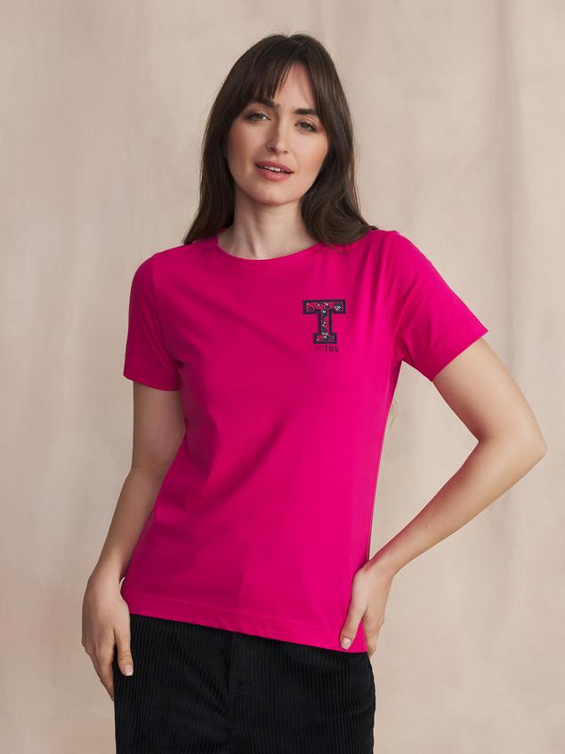 Tee Shirt Framboise Manches Courtes AMINATEE