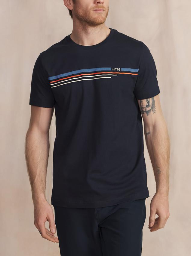 T-Shirt Marine Manches Courtes Bleu NINIOTEE