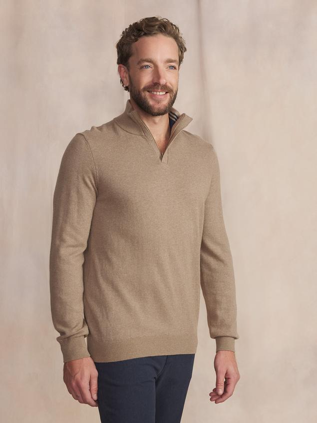 Pull Homme Col Camionneur Beige MALIKCAM