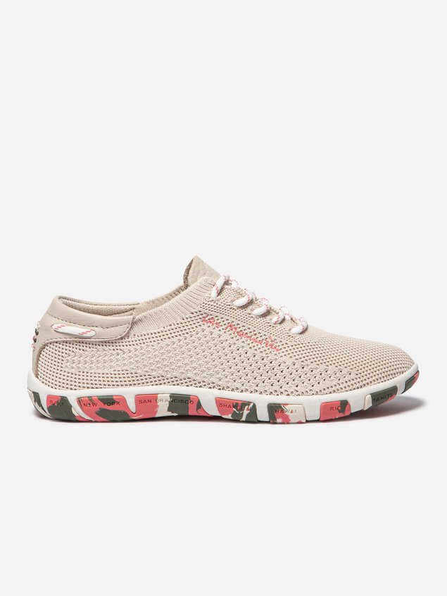 Tennis Femme Confort Textile Recyclé Rose Clair