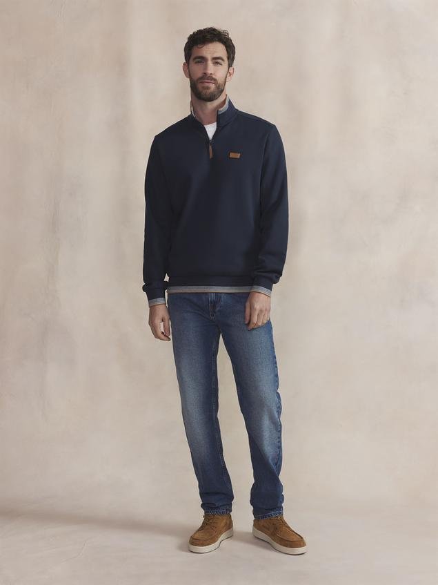Sweat homme navy LEANNCAM