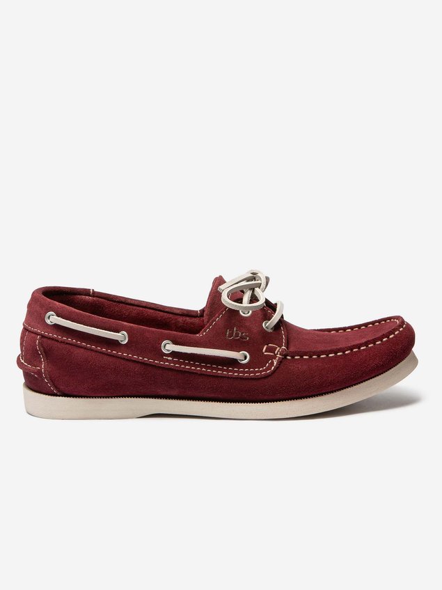 Chaussures Bateau Homme Cuir Bordeaux