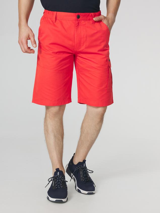 Bermuda Homme Ceinture Semi-élastiquée Rouge FUPPABER