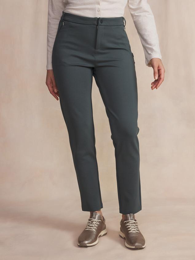 Chino Femme Stretch Poches Zippées Marine SILVIPAN