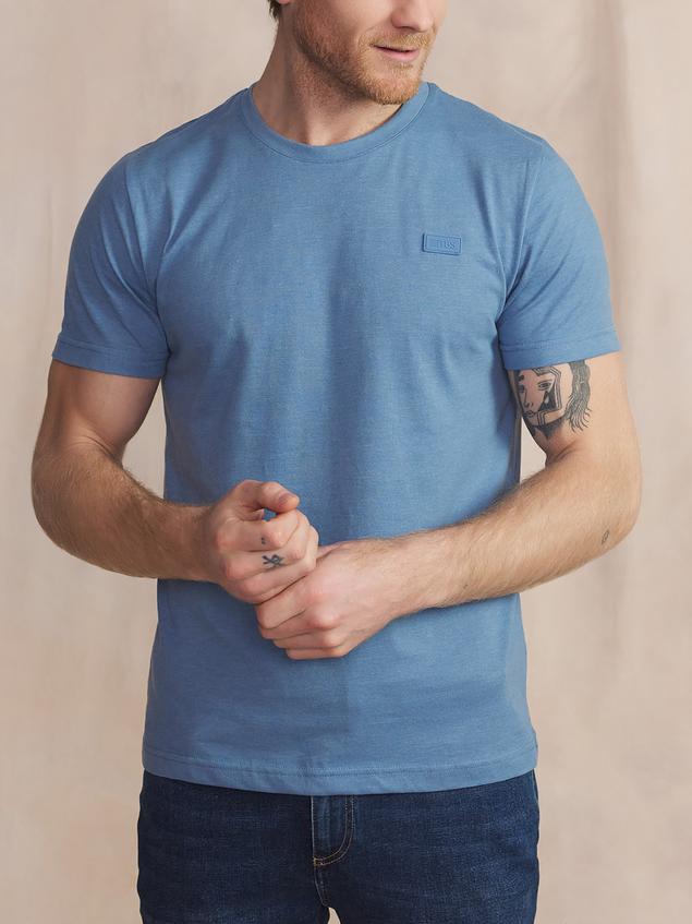 Tee Shirt Homme Manches Courtes Bleu PIERETEE