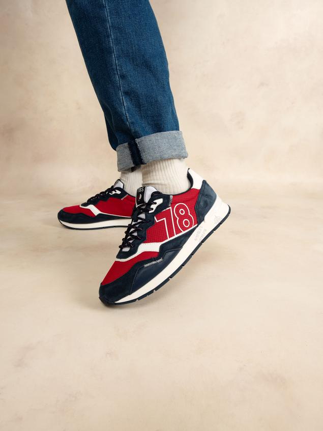 Men's running shoes Red and Navy DJONBOT