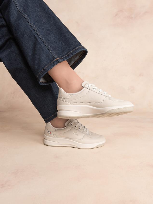 Baskets Femme Fabriquées en France Cuir Blanc