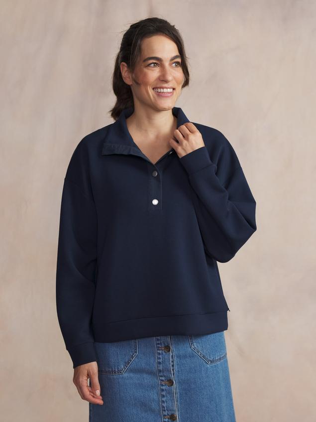 Sweat femme navy ESLYNCAM