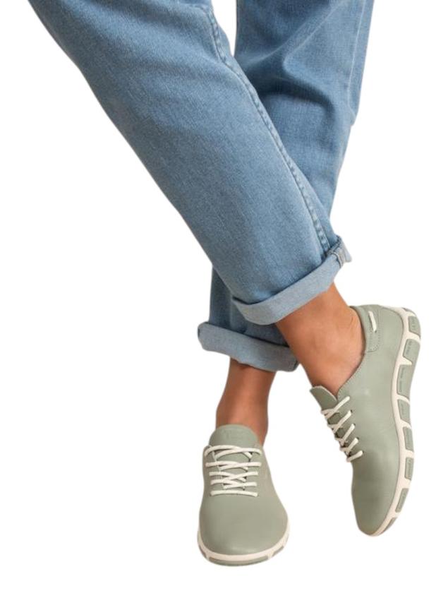 Tennis en cuir femme vert JAZARU