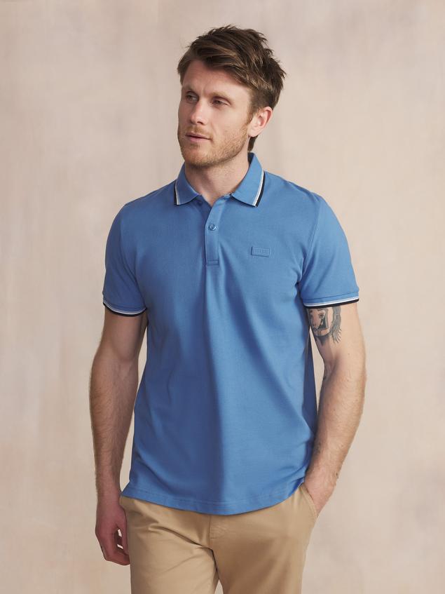 Polo Homme Coton Biologique Bleu YVANEPOL