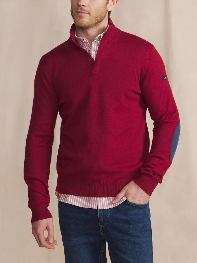 Pull Homme Col Camionneur Bleu MALIKCAM