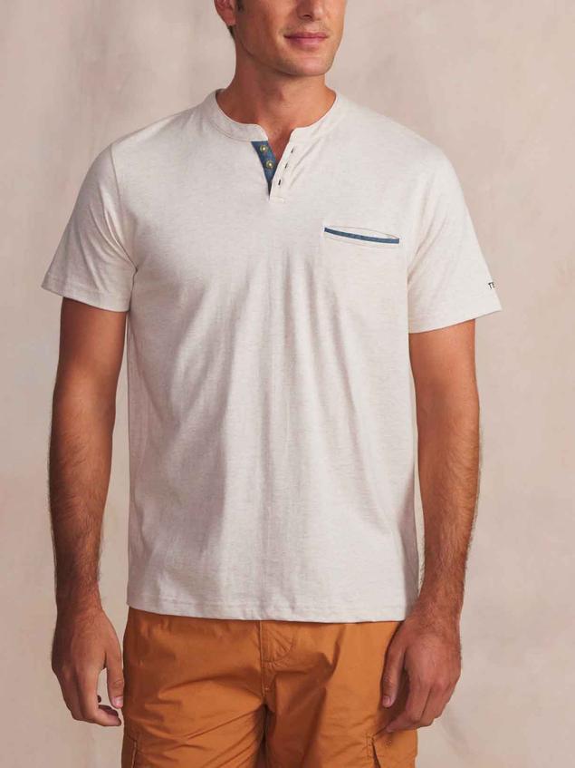 T-Shirt Knit Men Beige Marl BLAKETEE