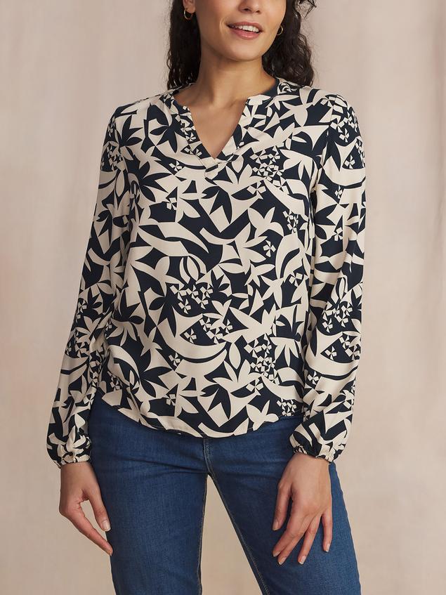 Blouse Manches Longues Bleu LESLIMIS