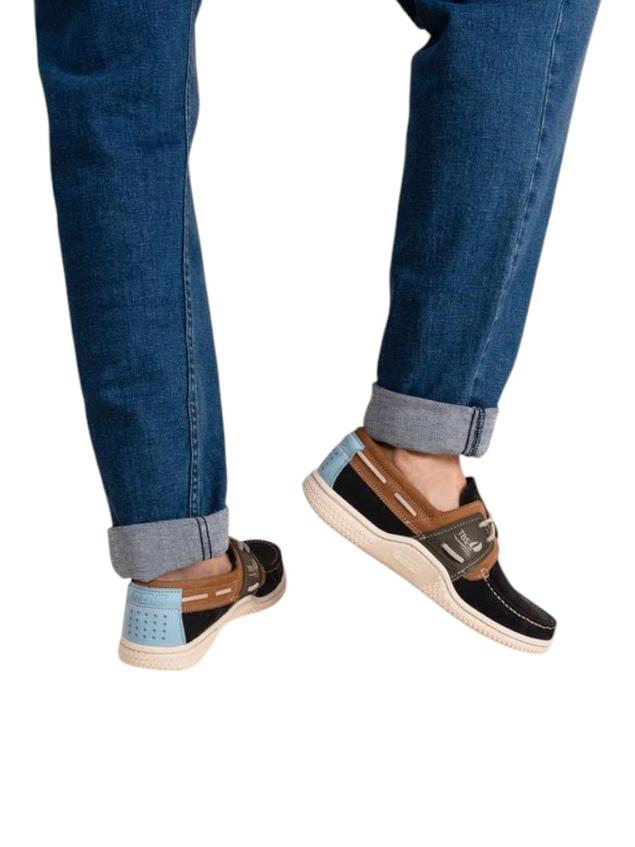Chaussures bateau homme navy et tan GLOSAIL