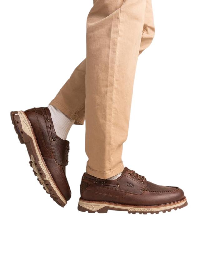 Chaussures Bateau Homme Semelle Epaisse Cuir Marron MERCURY