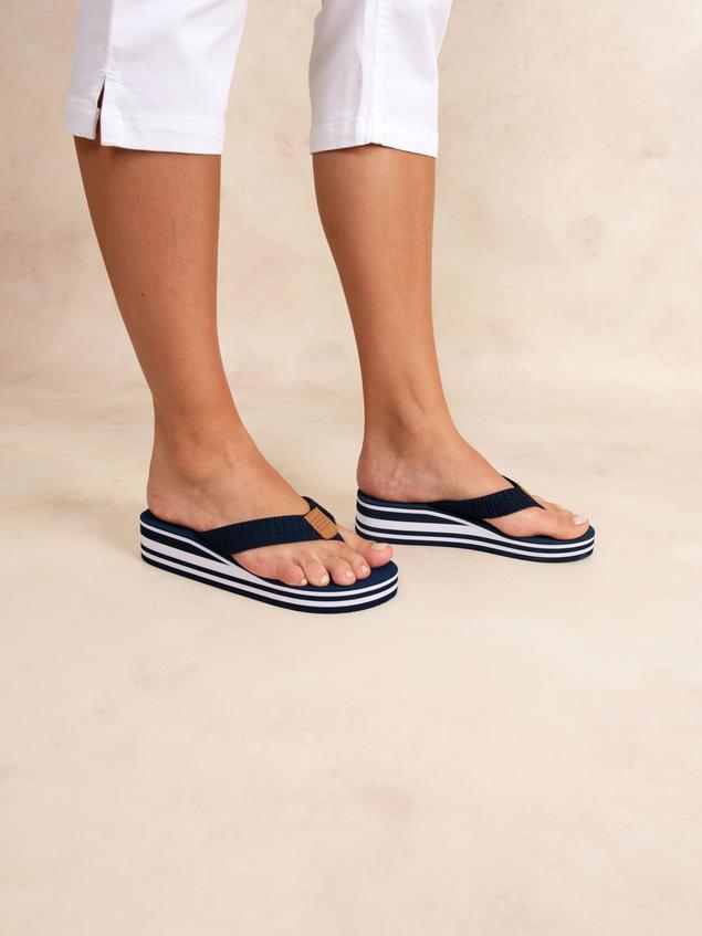 Tongs Compensées Femme Marine GRANADA