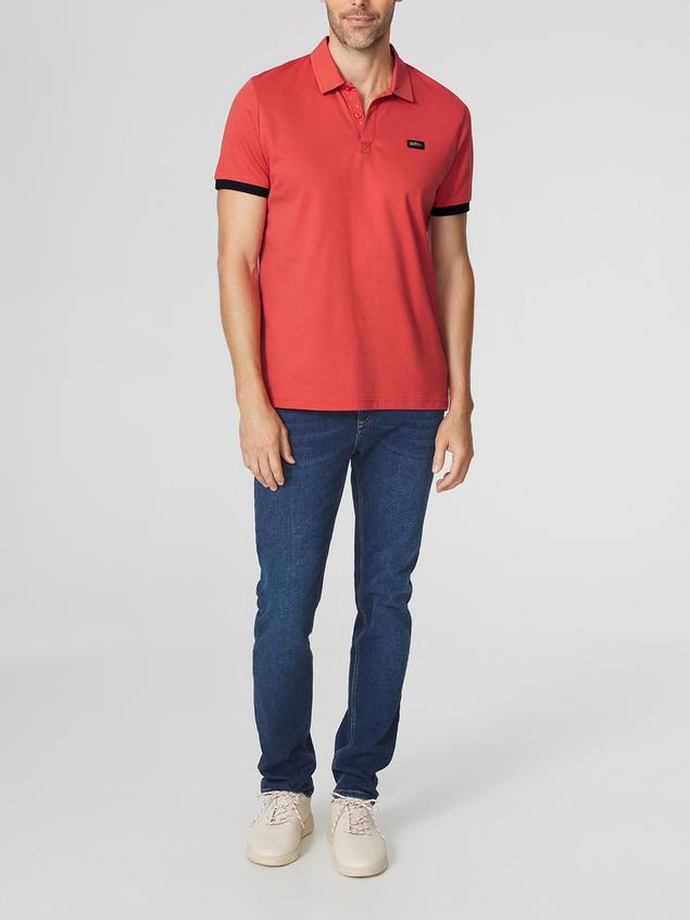 Polo Homme Coupe Ajustée Rouge et Marine BARZOPOL