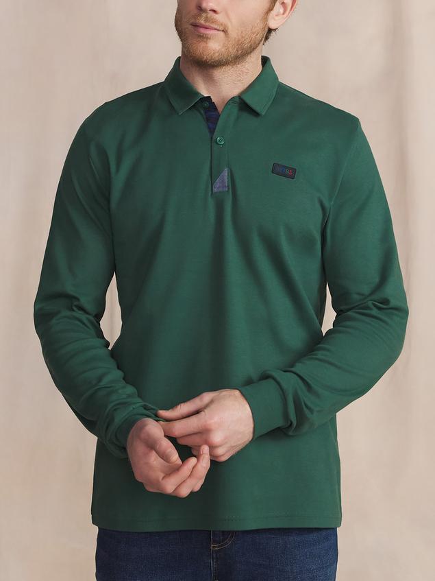 Polo Trefle Manches Longues Vert VALONPOL