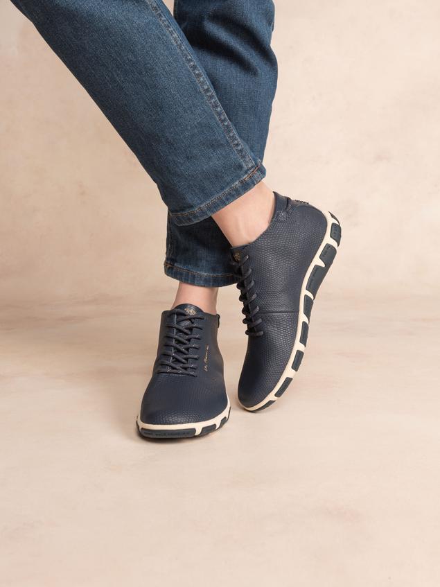 Tennis Montantes Femme Confort Bleu JUHAYNA