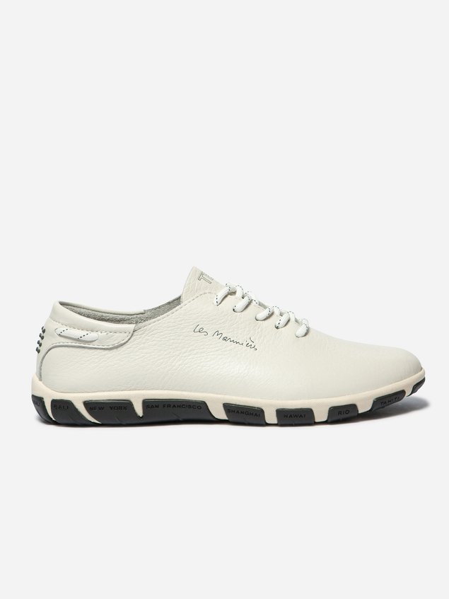 Tennis Femme Confort Cuir Blanc