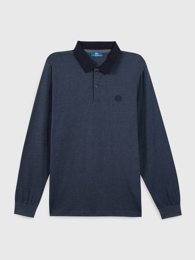 Polo Homme Jersey Coton Recyclé Marine PEKANPOL