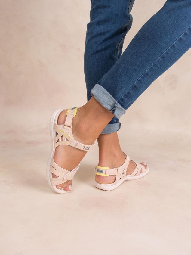 Women's flat sandals Nude TREKKER