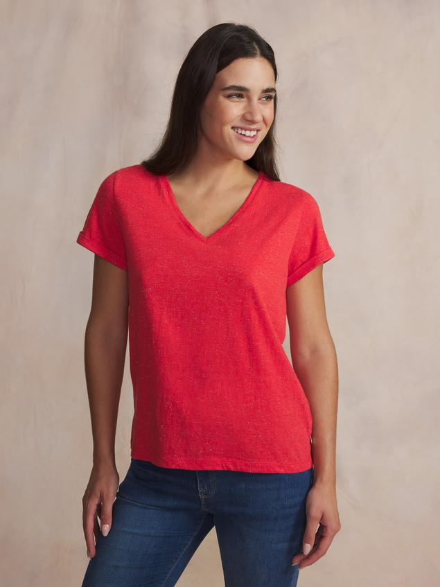 Tee-shirt en maille femme hibiscus ADINATEE