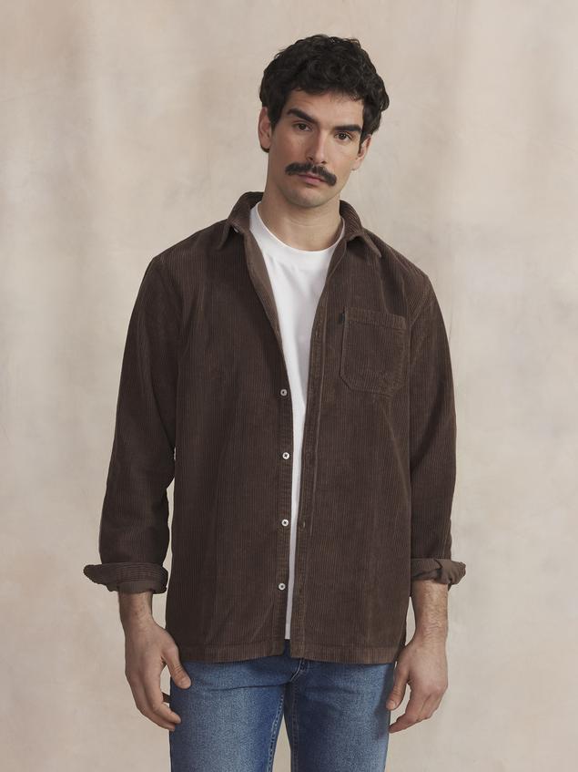 Chemise Homme Coton Brun MAEROCHE