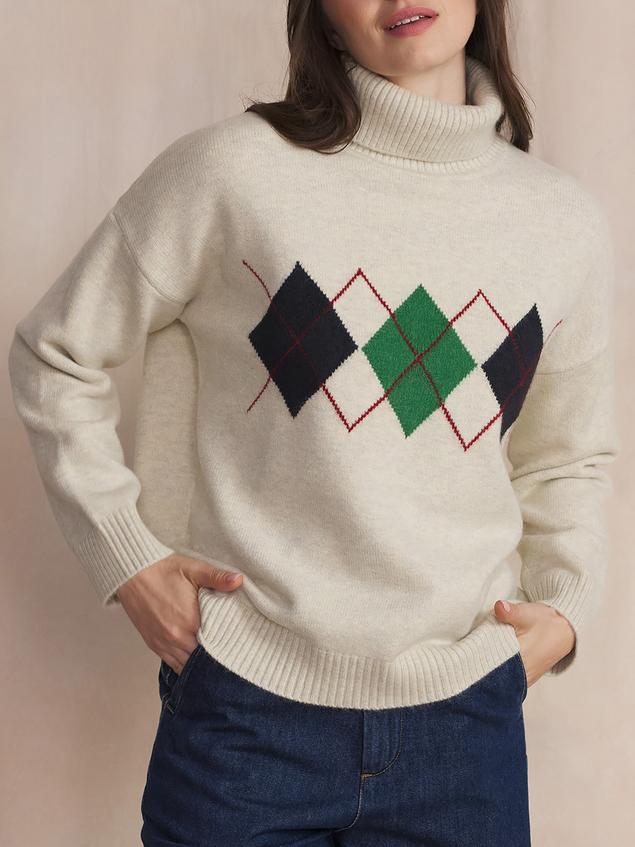 Pull Craie Manches Longues Blanc BURLICOL