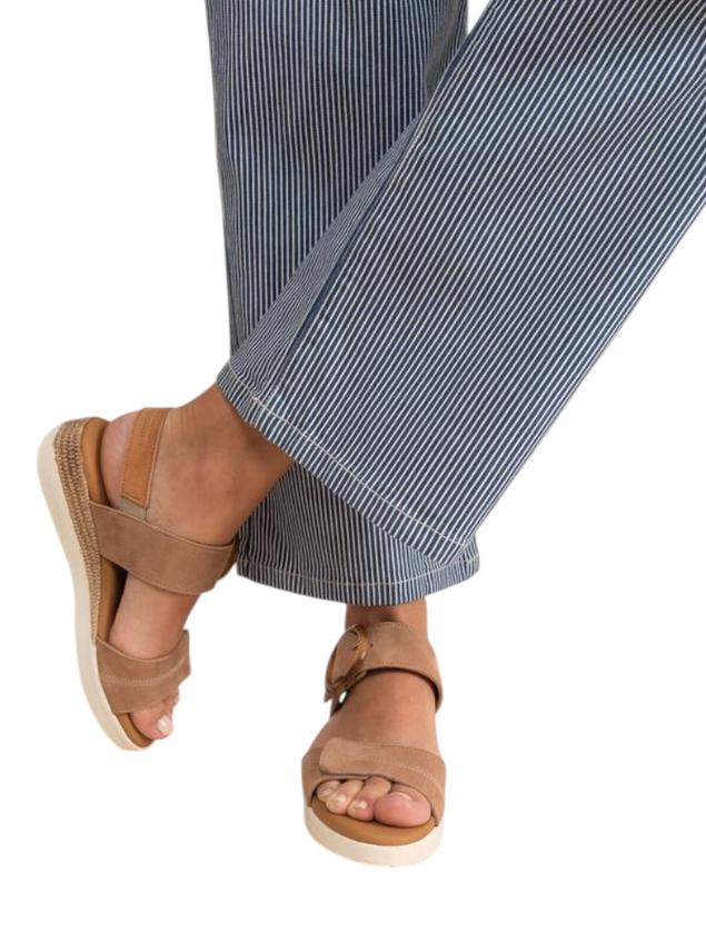 Sandales compensées femme noisette PRALINE
