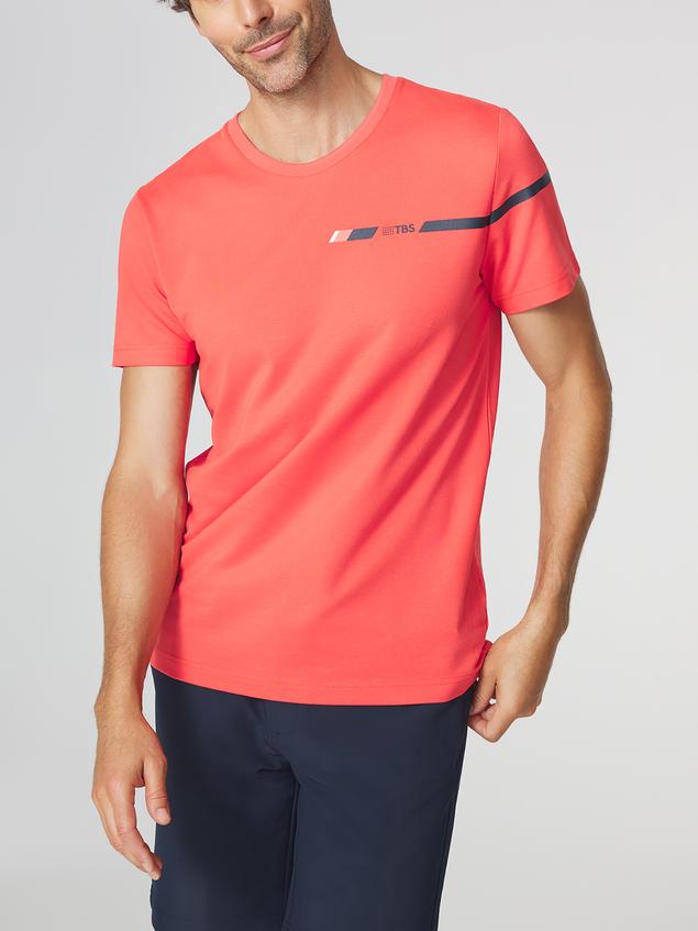 T-shirt Homme Coupe Ajustée Rouge BRICETEE