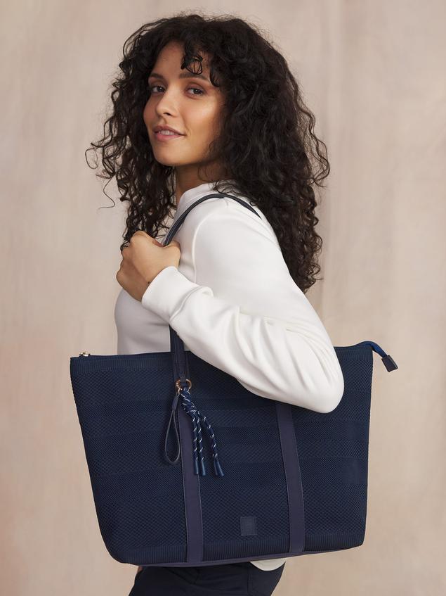 Sac Cabas Femme Knit Recyclé Marine