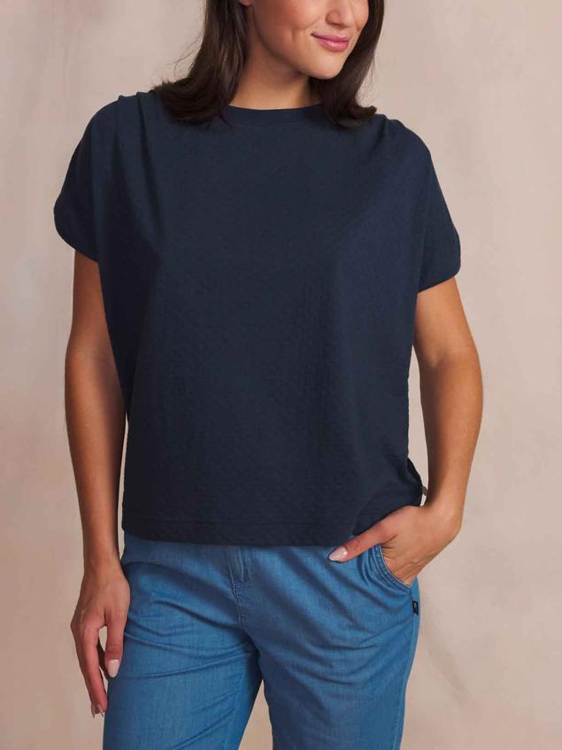 Tee-shirt en maille femme navy ROMMYTEE
